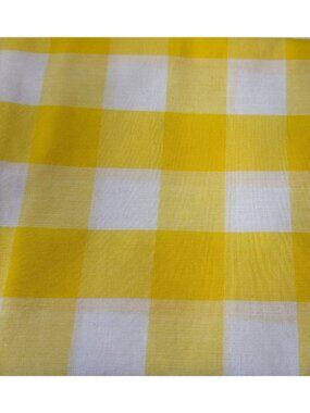 Yellow & White Gingham Cotton Fabric 28" x 44" Pre-Cut For Crafts & Sewing Proje